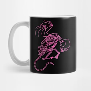 Pink cat skeleton Mug